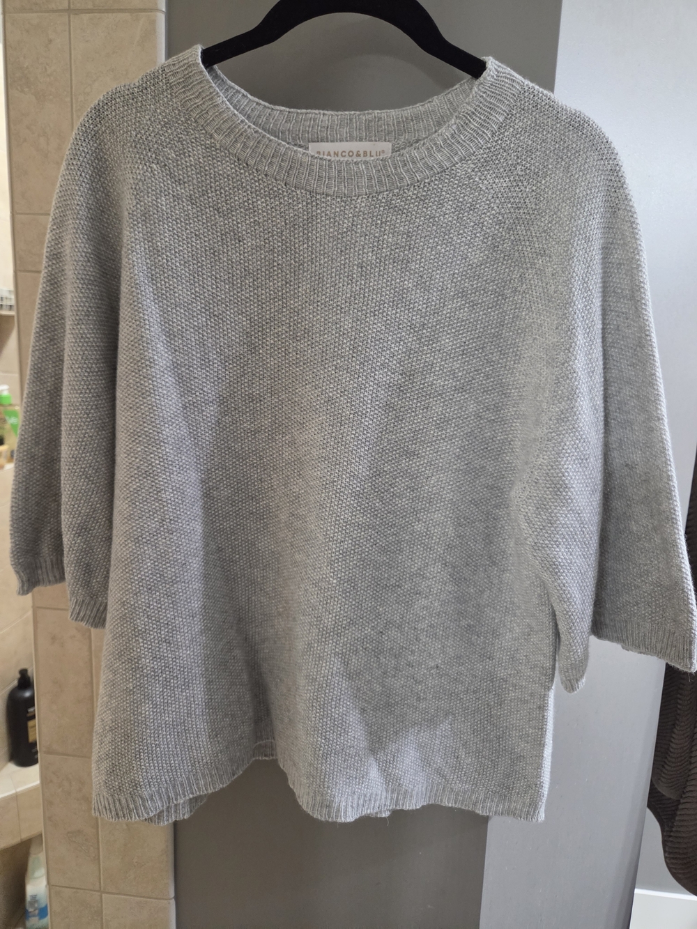 Bianco & Blu Women's Heather Gray Knit Sweater